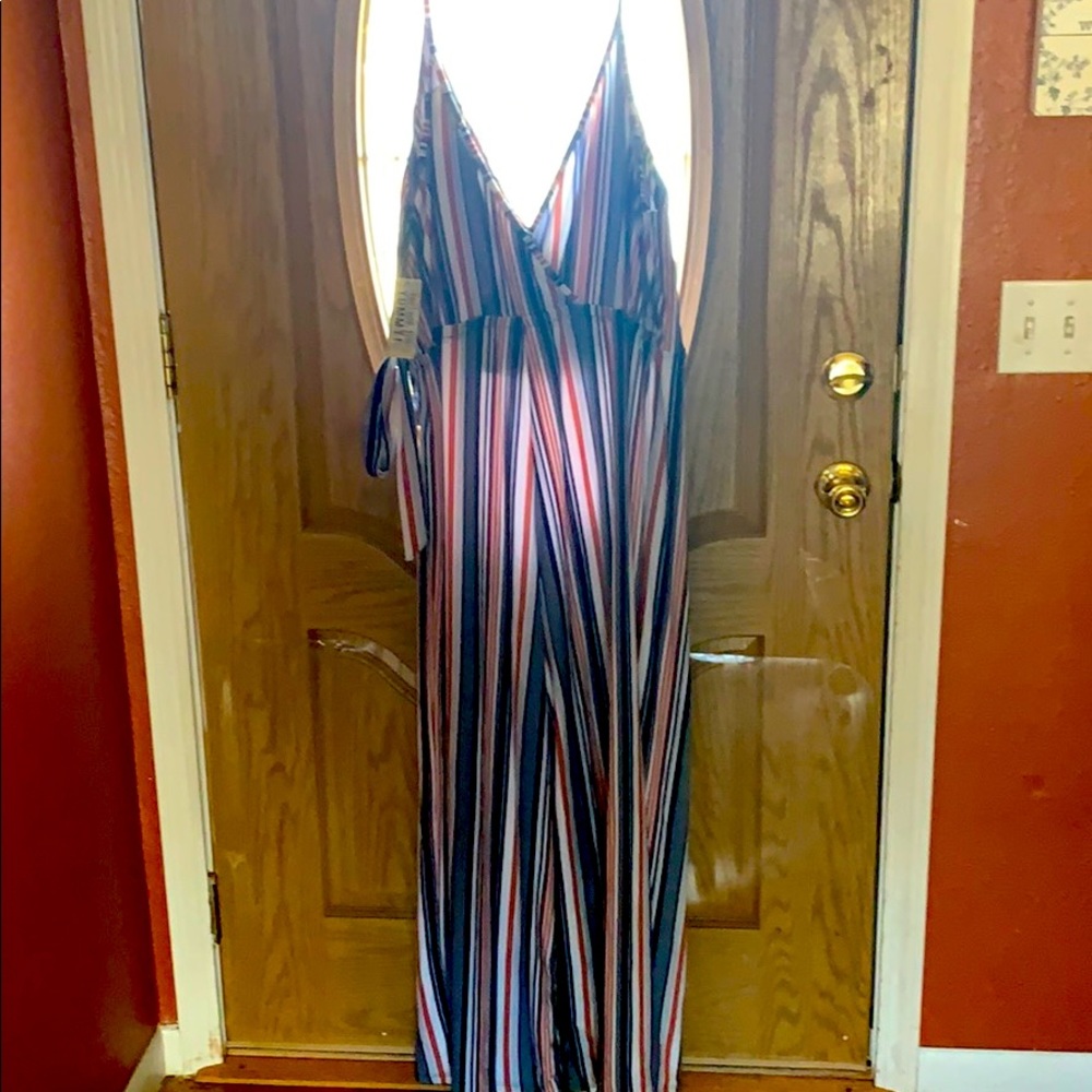 Striped pantsuit